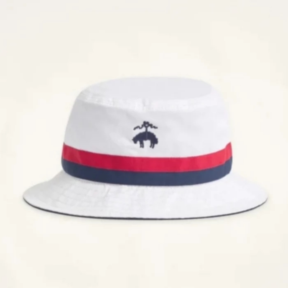 NWT Brooks Brothers Reversible Bucket Hat Cap unisex OSFM OS men's women's NEW